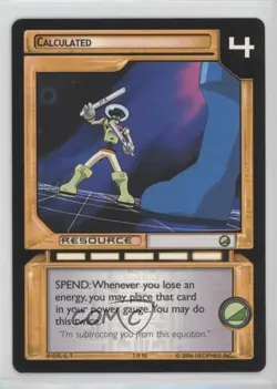 2004 Megaman - Power Up! - Expansion Set Trading Card Game Calculated #1R90 - Image 1