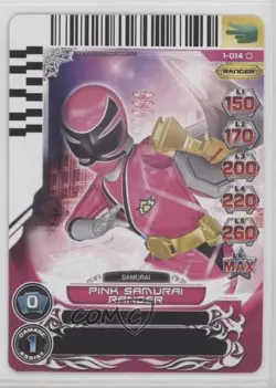 2013 Saban's Power Rangers - Action Card Game Pink Samurai Ranger #1-014 - Image 1