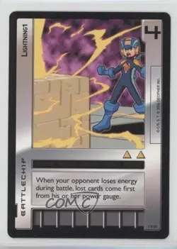 2004 Megaman - Power Up! - Expansion Set Trading Card Game Lightning1 #1R80 - Image 1