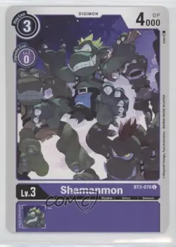 2021 Digimon Card Game - Release Special Ver 15 Shamanmon #BT3-078 - Image 1