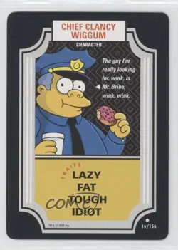 2003 The Simpsons: Trading Card Game Chief Clancy Wiggum #16 - Image 1