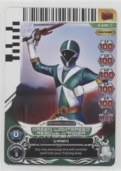 2013 Saban's Power Rangers - Action Card Game Green Lightspeed Rescue Ranger - Image 1