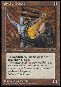 Soldevi Sentry (Attacking) - Alliances # MTG Magic The Gathering - Image 1