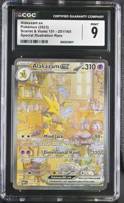 Alakazam ex CGC 9 SIR 151 201/165 SV 151 MEW EN Pokemon Card English - Image 1