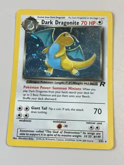 2000 Pokemon TCG Dark Dragonite Holo Rare Team Rocket Unlimited 5/82 WOTC - Image 1