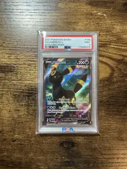 🔥2021 POKEMON SWORD & SHIELD EVOLVING SKIES UMBREON V #188 FULL ART PSA 9!🔥 - Image 1