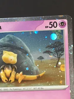 Pokemon TCG Abra 063/165 HD Cosmos Holo Promo Scarlet & Violet 151 NM - Image 4