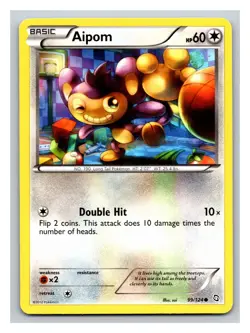 Pokemon - Aipom - 99/124 - Common - BW - Dragons Exalted PP10 - Image 1
