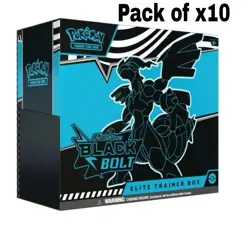 SEALED CASE! 10x Black Bolt SV10.5 Elite Trainer Box Pokemon TCG - Image 1