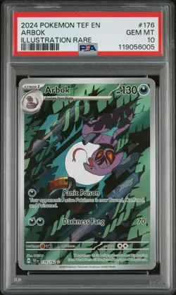 2024 POKEMON TEF EN-TEMPORAL FORCES ILLUSTRATION RARE #176 ARBOK PSA 10 - Image 1