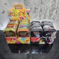 Pokemon TCG 151 + Black Bolt And White Flare Unova Mini Tins and Display - Image 1