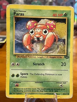 1999 Pokemon Jungle Set Paras 59/64 Common Basic MP - Image 1