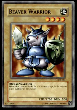 Beaver Warrior The Legend of Blue Eyes White Dragon LOB-064 MP YuGiOh TCG | Buy - Image 1