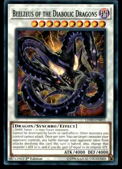 Beelzeus of the Diabolic Dragons Legendary Hero Decks LEHD-ENB35 MP YuGiOh TCG | - Image 1