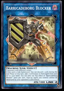 Barricadeborg Blocker Rising Rampage RIRA-EN081 MP YuGiOh TCG | Buy 10 Get 10 Fr - Image 1