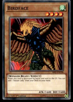 Birdface Speed Duel Decks: Duelists of Tomorrow SS02-ENC08 MP YuGiOh TCG | Buy 1 - Image 1