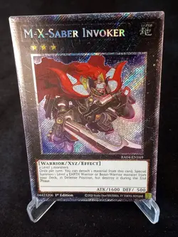 YuGiOh! M-X-Saber Invoker RA04-EN169 Platinum Secret Rare - Near Mint/Mint - Image 1