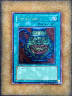 Yugioh Pot of Greed DPKB-EN029 Ultimate Rare 1st Ed VLP - Image 1