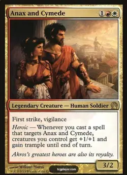 MTG Custom Commander Deck / Anax and Cymede / Boros Heroic Beatdown/aggro - Image 1