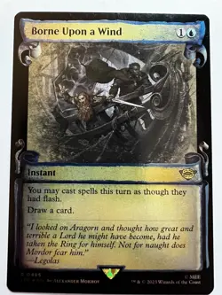 MTG - Lord of the Rings - Borne Upon a Wind Scroll Foil - Rare 0495 - Image 1