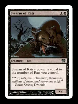 Swarm of Rats 8th Edition Light Play MTG Magic the Gathering - Image 1
