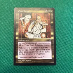 MTG [GRIM FEAST] Mirage #265 Reg Rare LP/EX Vintage Magic **Ships Free** - Image 1