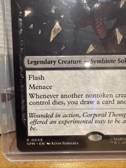 MTG Marvel Spider-Man Agent Venom Rare #049 | Symbiote Hero Legendary In Hand - Image 2