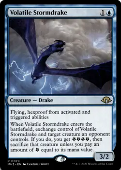 MTG Volatile Stormdrake Normal NM Modern Horizons 3 Magic 79 - Image 1