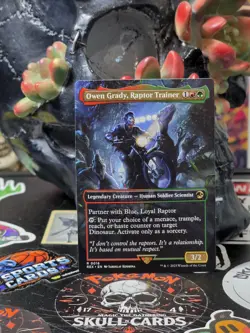 ☠☠ Owen Grady, Raptor Trainer (Borderless) Universes Beyond: Jurassic Reg #16 - Image 1