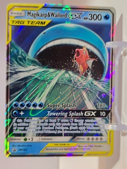 POKEMON Magikarp & Wailord GX SM166 Sun & Moon Promo Tag Team Ultra Rare Holo - Image 1