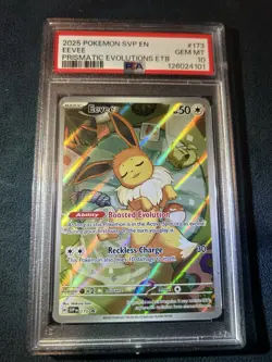 2025 POKEMON SVP EN-SV BLACK STAR PROMO #173 EEVEE PSA 10 - Image 1