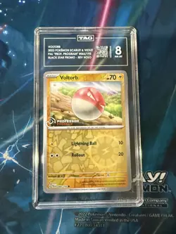 TAG 08 VOLTORB #066/193 - Pokemon TCG - PALDEAN FATES - PROFESSOR PROMO - NM MT - Image 1
