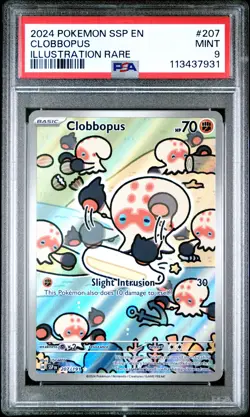 2024 POKEMON SSP EN-SURGING SPARKS ILLUSTRATION RARE #207 CLOBBOPUS PSA 9 - Image 1