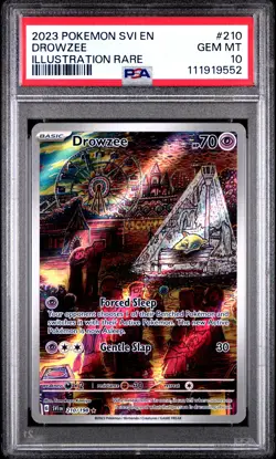2023 POKEMON SVI EN-SCARLET & VIOLET ILLUSTRATION RARE #210 DROWZEE PSA 10 - Image 1