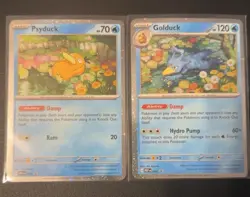 Pokemon TCG Mega Evolutions Psyduck + Golduck Promos MEP EN 007 + 008! - Image 1