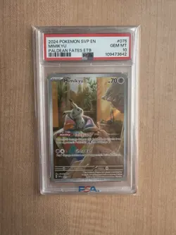 Mimikyu #075 Pokemon Paldean Fates Black Star Promo PSA 10 MYSTERY CHASER SLAB - Image 1