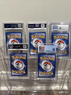 5x Vintage Graded Pokemon Lot - Including 2000 Poliwrath Holo PSA 8 - Image 2