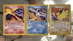 Pokemon - Moltres 21, Articuno 22 & Zapdos 23. Black Star Promos. WOTC. - Image 1
