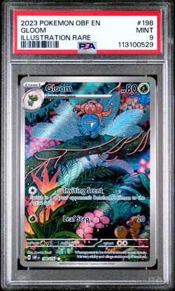 2023 POKEMON OBF EN-OBSIDIAN FLAMES ILLUSTRATION RARE #198 GLOOM PSA 9 - Image 1