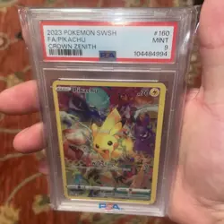 Pokemon TCG Pikachu Crown Zenith 160/159 Holo Secret Rare PSA 9 Mint - Image 3