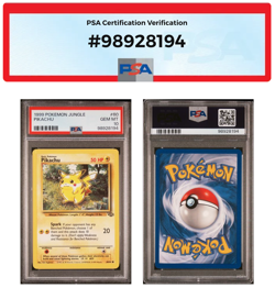 1999 POKEMON JUNGLE 60 PIKACHU GEM MT 10 - Image 2