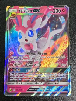 NM Pokemon TCG Sylveon GX 92a/145 Promo Guardians Rising Sun and Moon Full Art - Image 1
