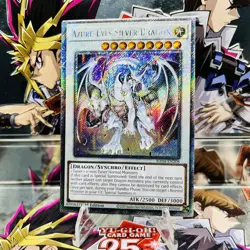 Yugioh Azure-Eyes Silver Dragon RA04-EN208 Platinum Secret Rare 1st Ed Near Mint - Image 1