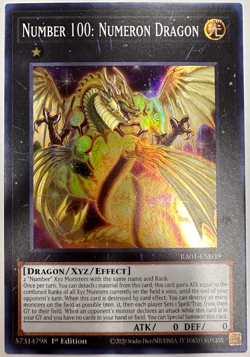 Yugioh! - Number 100: Numeron Dragon - RA01-EN039 - Super Rare - NM/M - Image 1