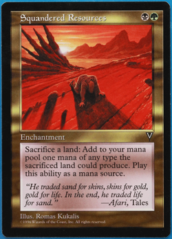 Squandered Resources Visions PLD (Reserved List MTG Magic Card) 505377 ABUGames - Image 1