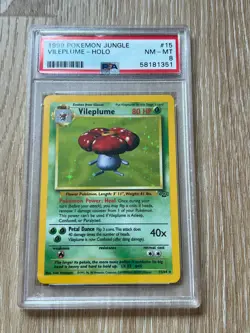 Vileplume - 1999 Pokemon Game Jungle Set - Holo - PSA 8 - Card Number #15 - Image 1