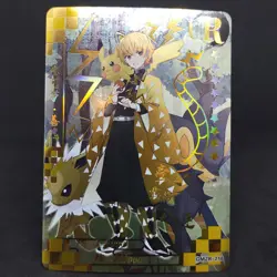 Zenitsu Agatsuma Demon Slayer x Pokemon UR GMZR-216 Ultra Card Pikachu Jolteon - Image 3