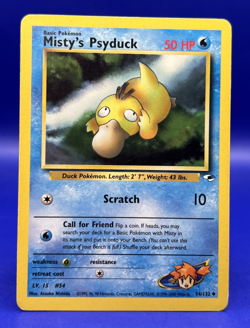2000 Pokemon Card Gym Heroes Misty's Psyduck 54/132 LP - Image 1