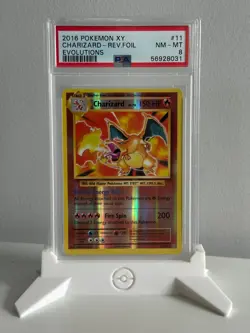 PSA 8 2016 Pokemon TCG Charizard Evolutions reverse holo foil 11 card graded - Image 1