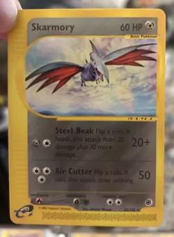Skarmory 63/165 Expedition Rare Non Holo E Reader Series Vintage Pokemon Card - Image 1